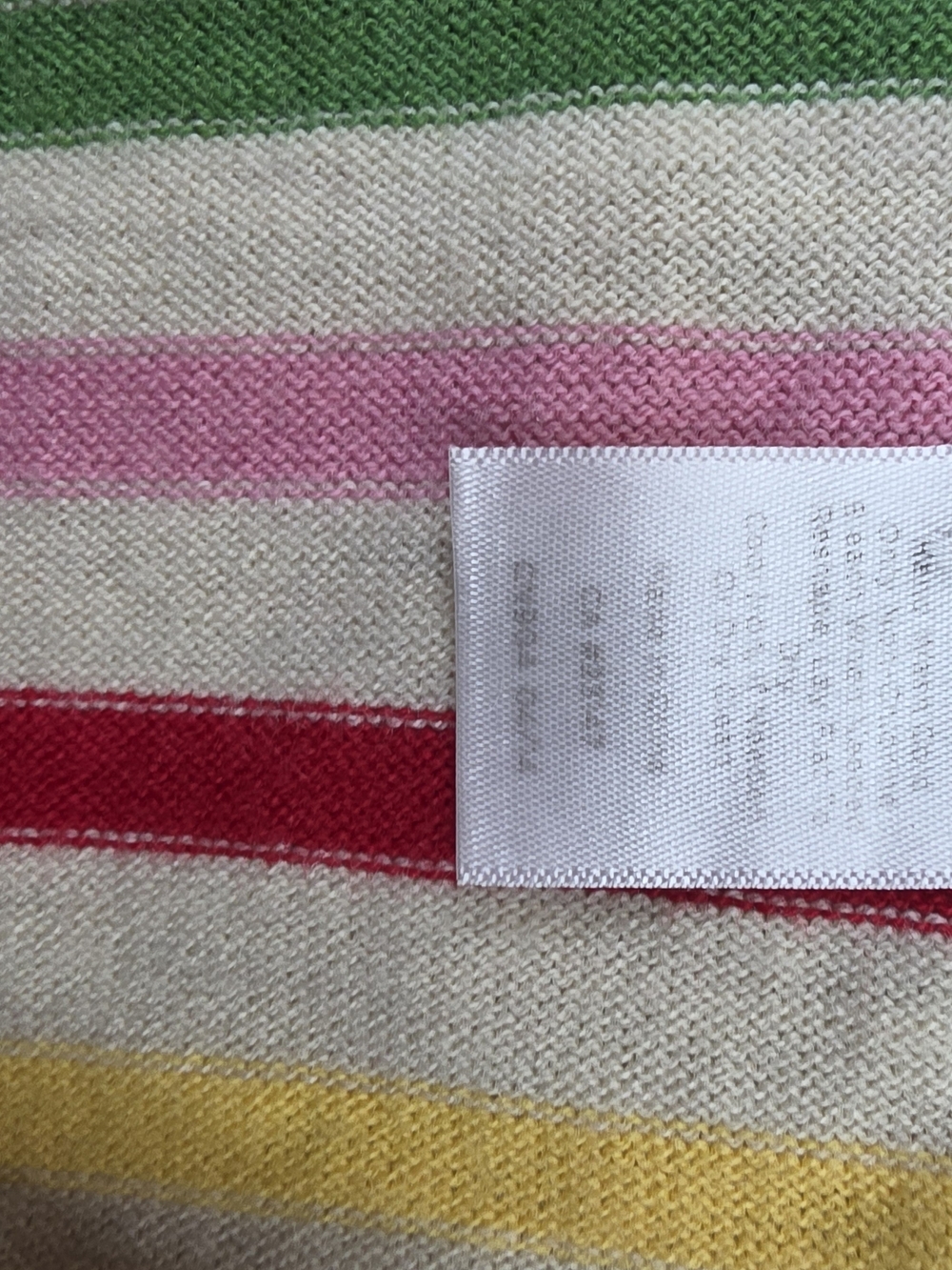 Talbots Cream Sweater with Multi-Color Stripes - Picture 9 of 10